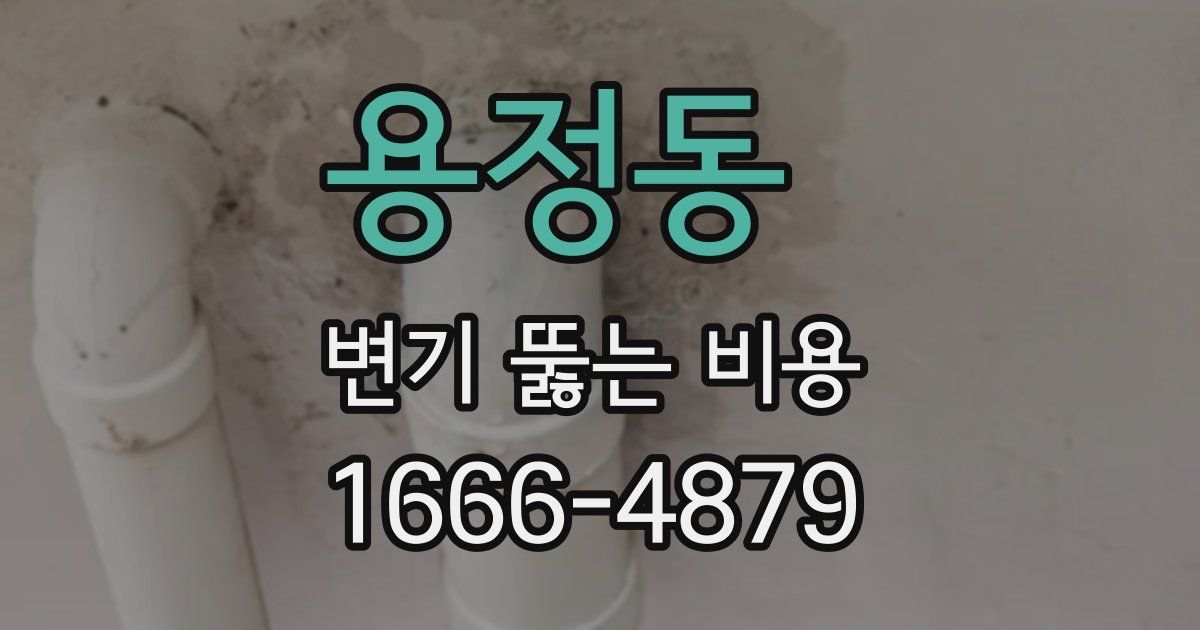 용정동 변기 뚫는 비용