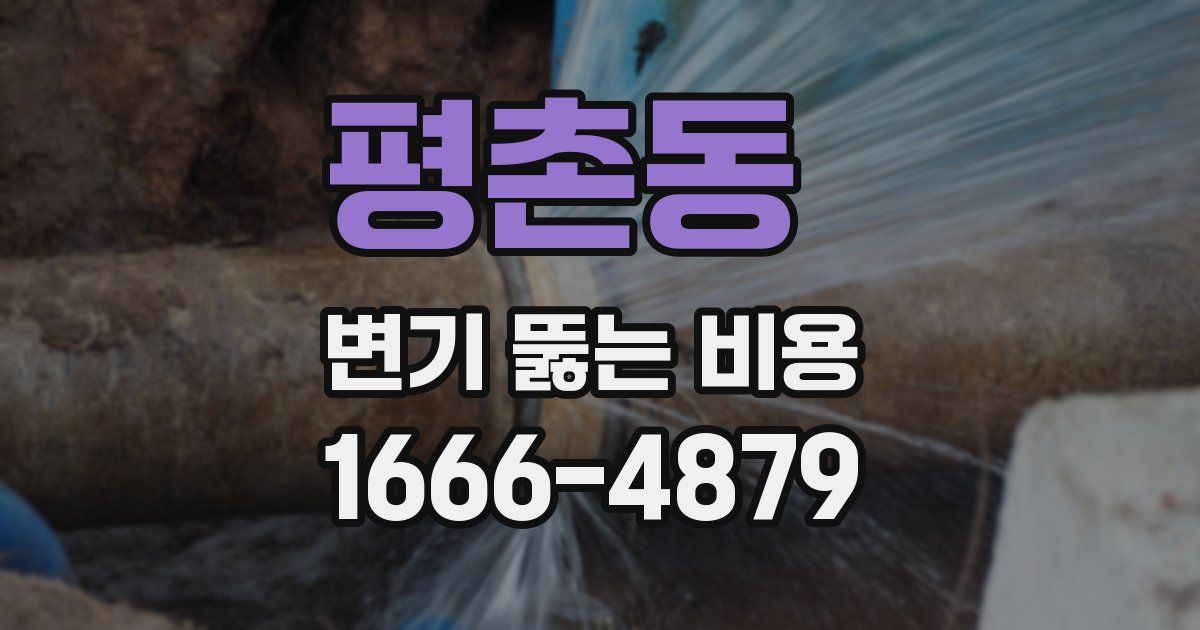 평촌동 변기 뚫는 비용