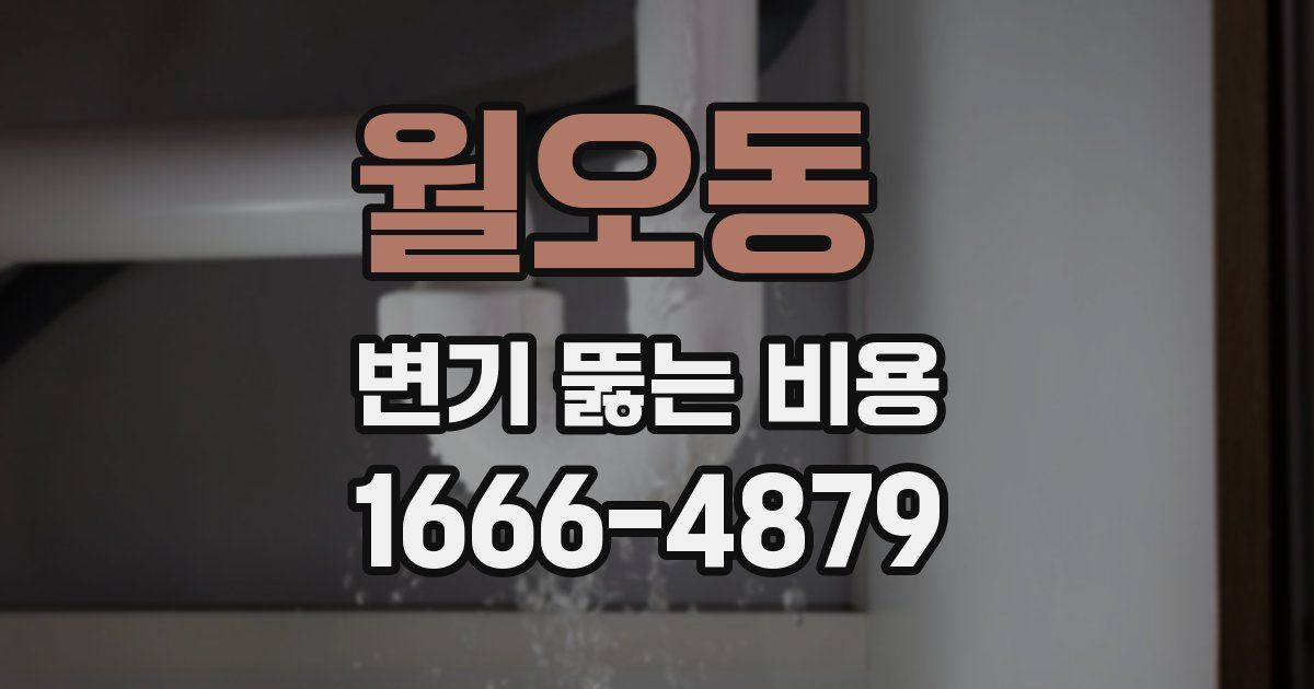 월오동 변기 뚫는 비용
