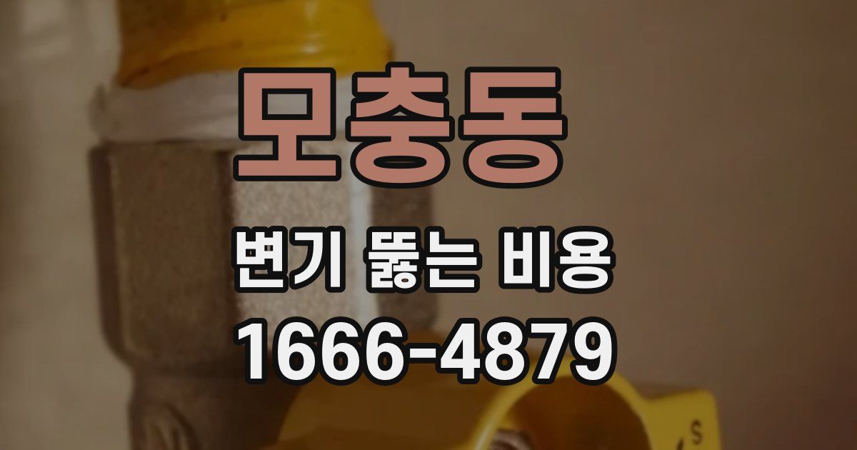 모충동 변기 뚫는 비용