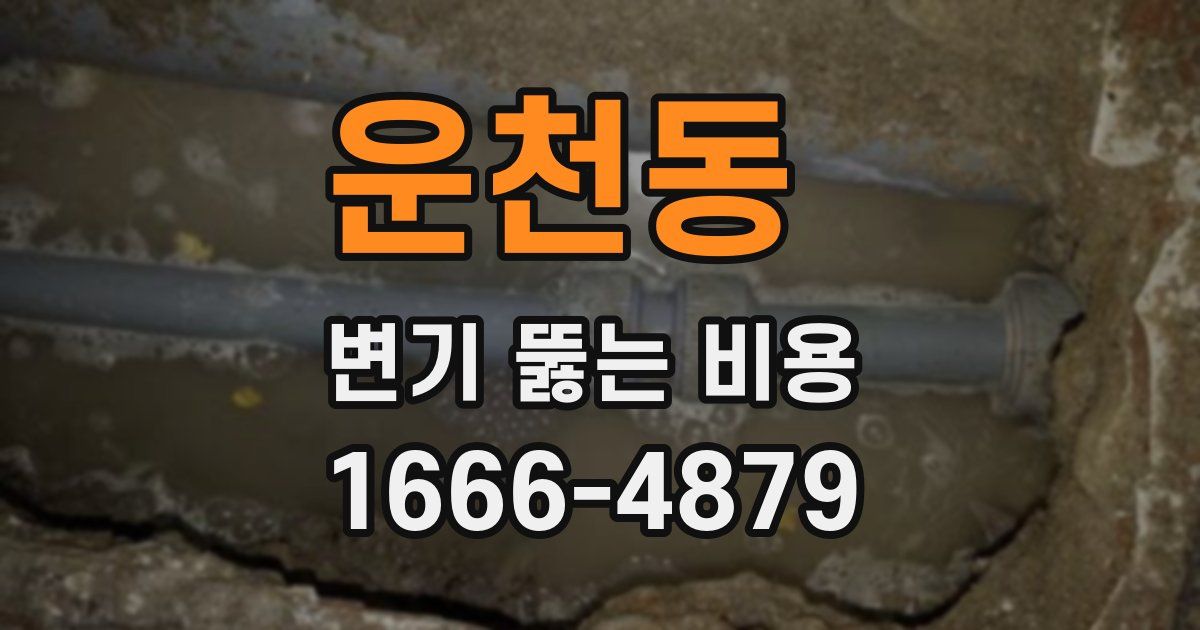 운천동 변기 뚫는 비용