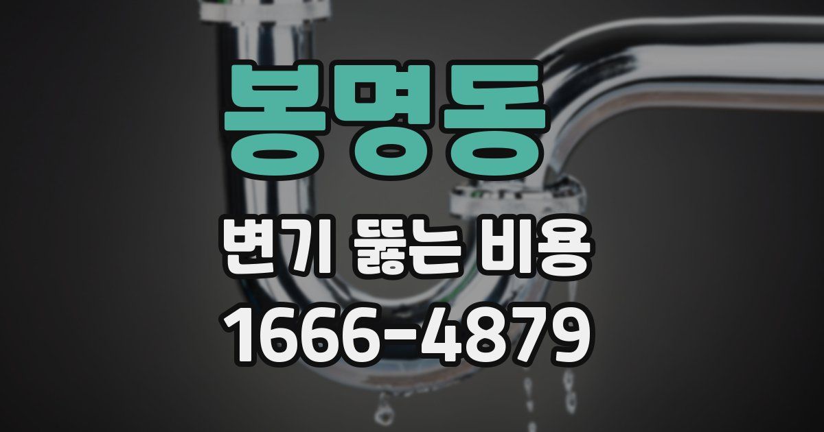봉명동 변기 뚫는 비용