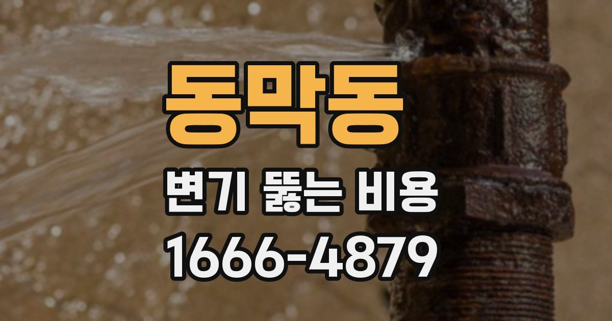 동막동 변기 뚫는 비용