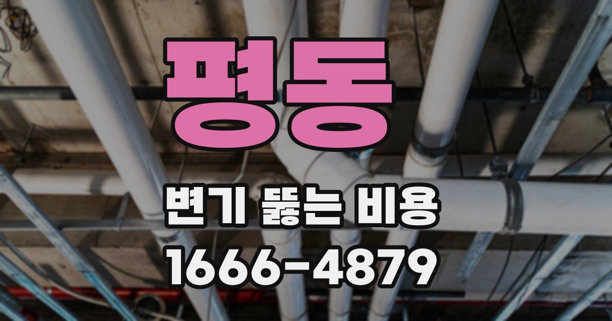 평동 변기 뚫는 비용