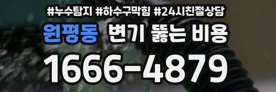 원평동 변기 뚫는 비용