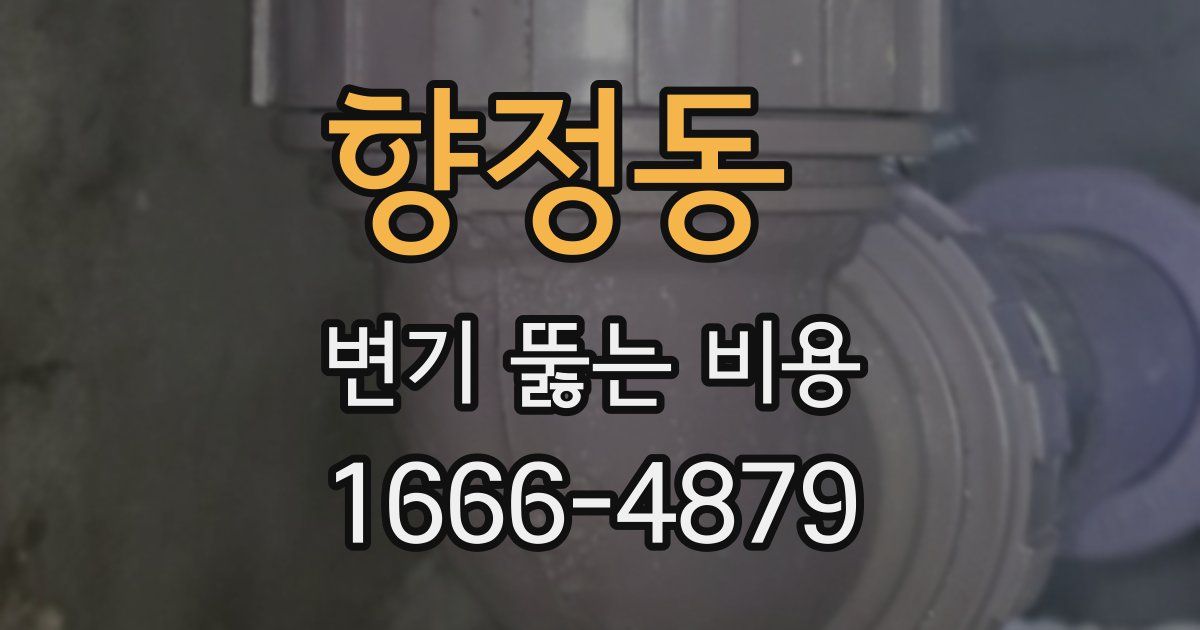 향정동 변기 뚫는 비용