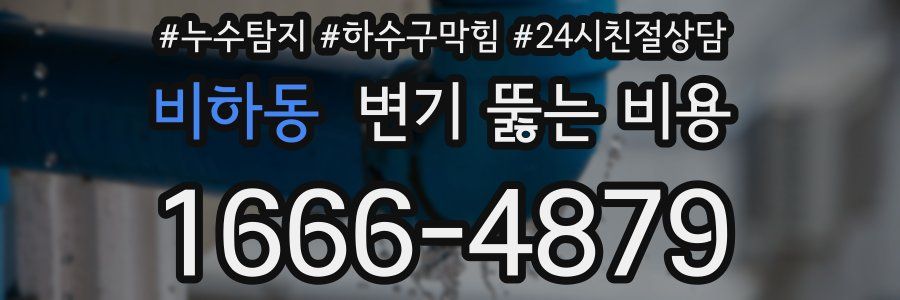 비하동 변기 뚫는 비용