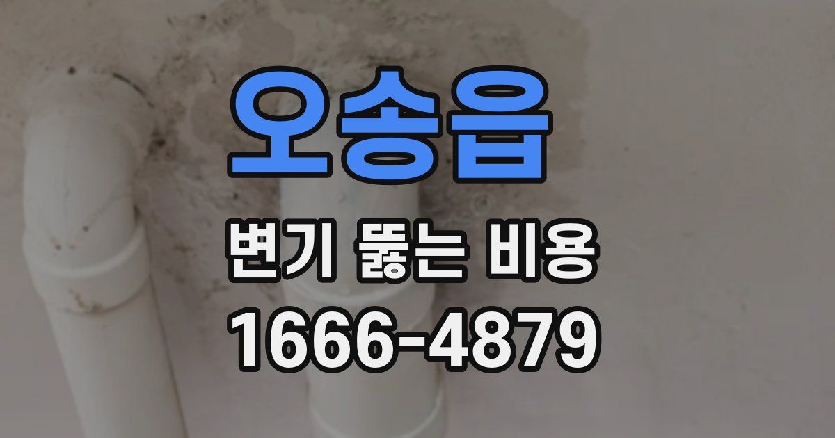 오송읍 변기 뚫는 비용