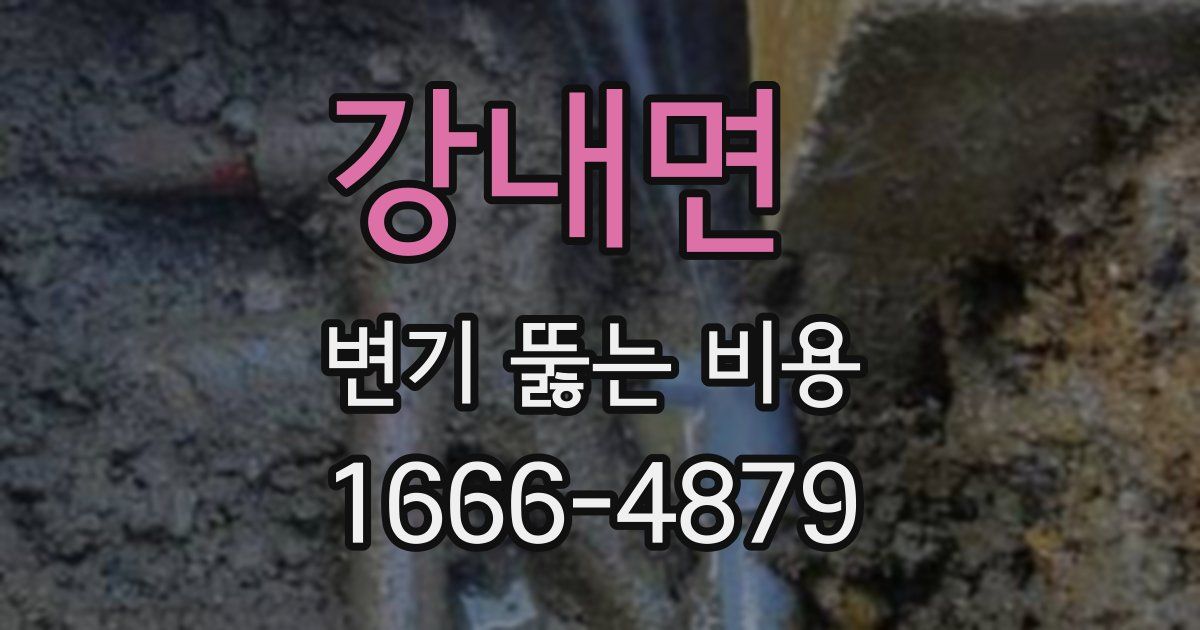 강내면 변기 뚫는 비용