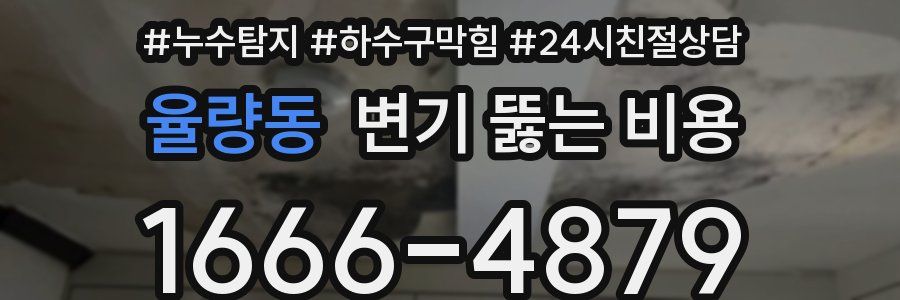 율량동 변기 뚫는 비용