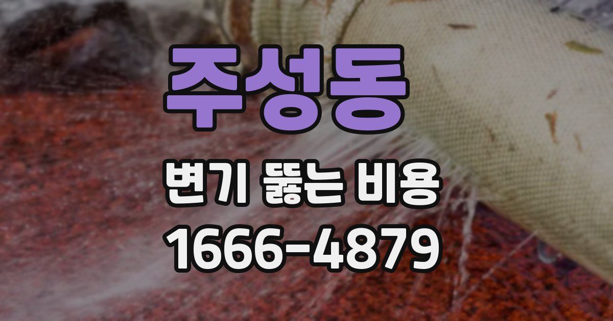 주성동 변기 뚫는 비용