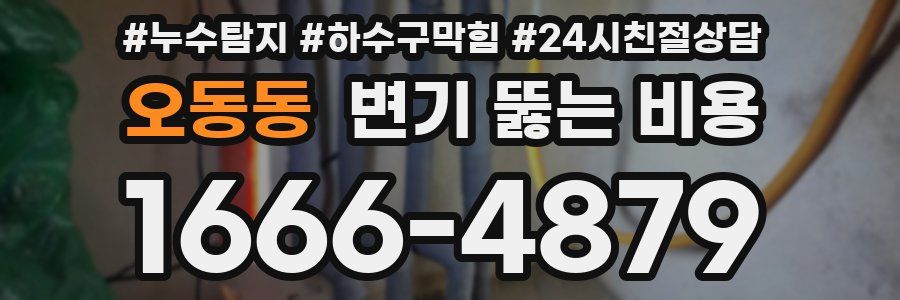 오동동 변기 뚫는 비용