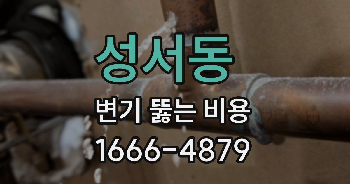성서동 변기 뚫는 비용