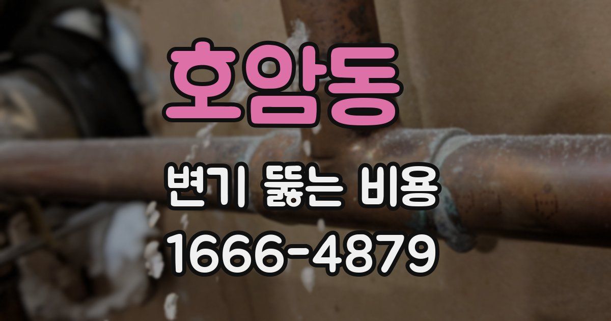 호암동 변기 뚫는 비용