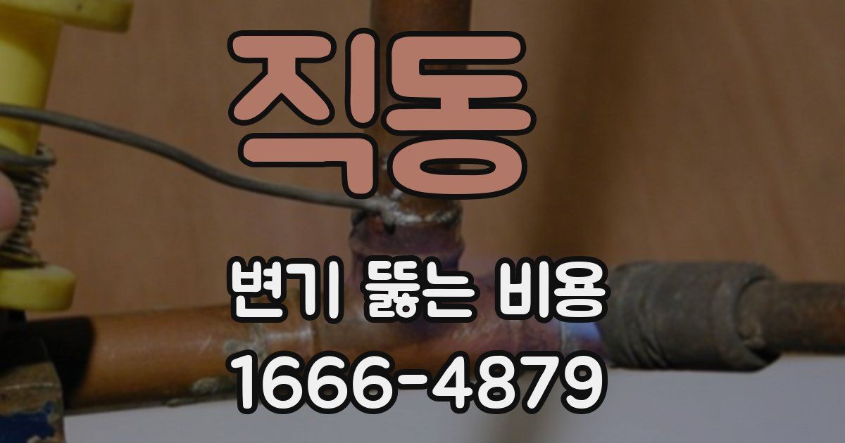 직동 변기 뚫는 비용
