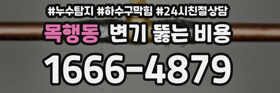 목행동 변기 뚫는 비용