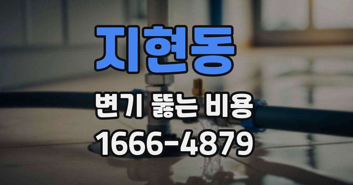 지현동 변기 뚫는 비용