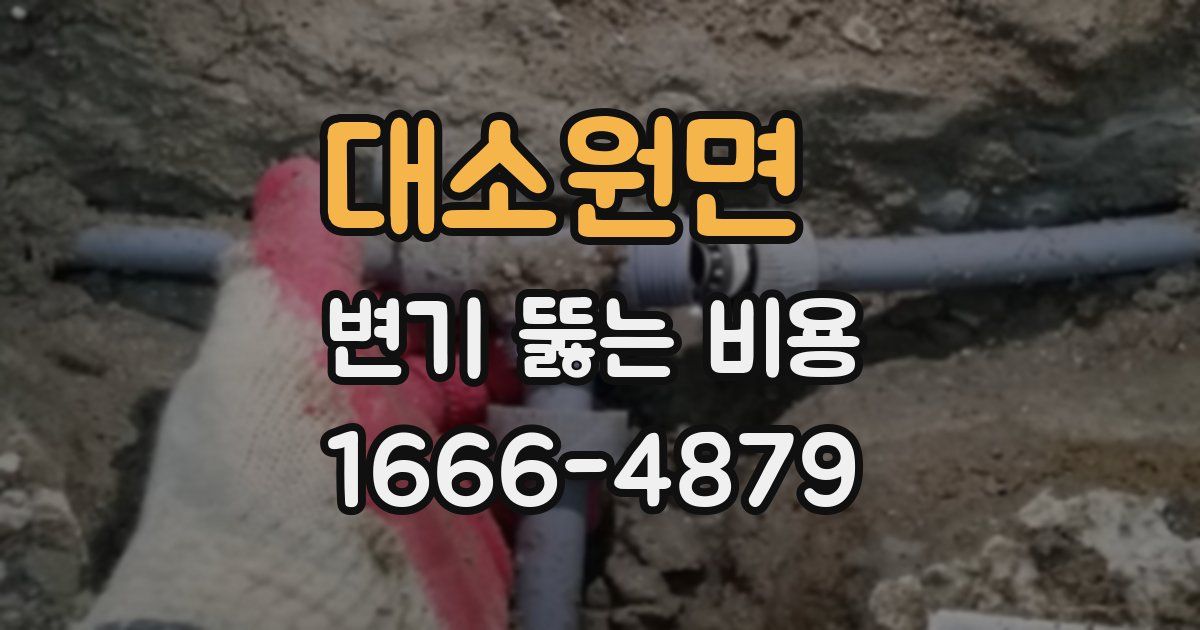 대소원면 변기 뚫는 비용