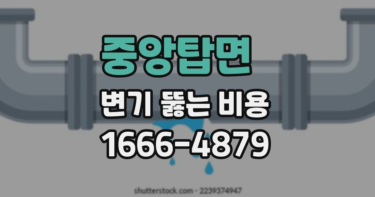 중앙탑면 변기 뚫는 비용