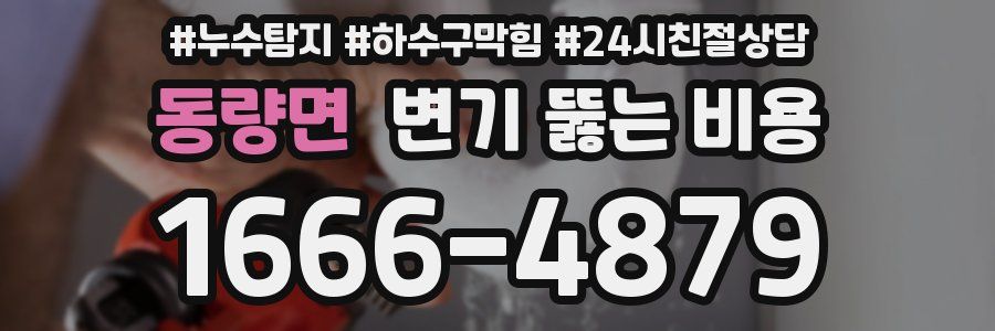 동량면 변기 뚫는 비용