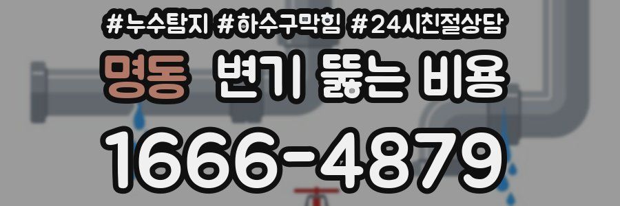 명동 변기 뚫는 비용