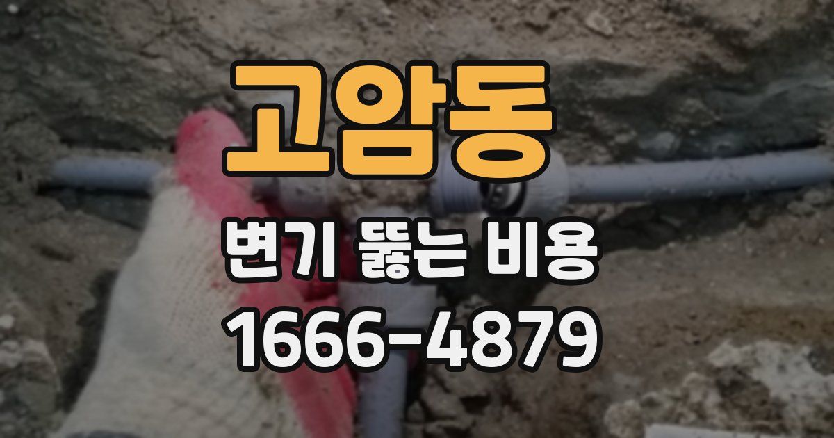 고암동 변기 뚫는 비용