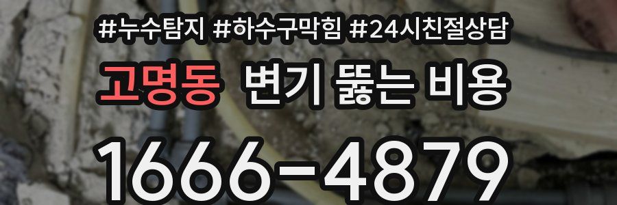 고명동 변기 뚫는 비용