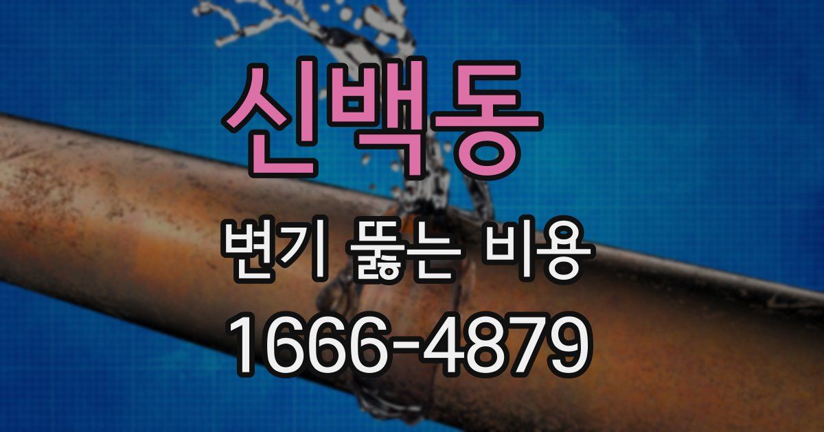 신백동 변기 뚫는 비용