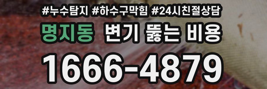 명지동 변기 뚫는 비용