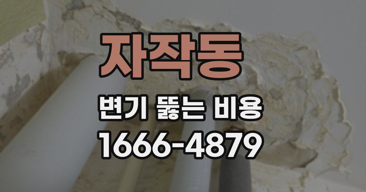 자작동 변기 뚫는 비용