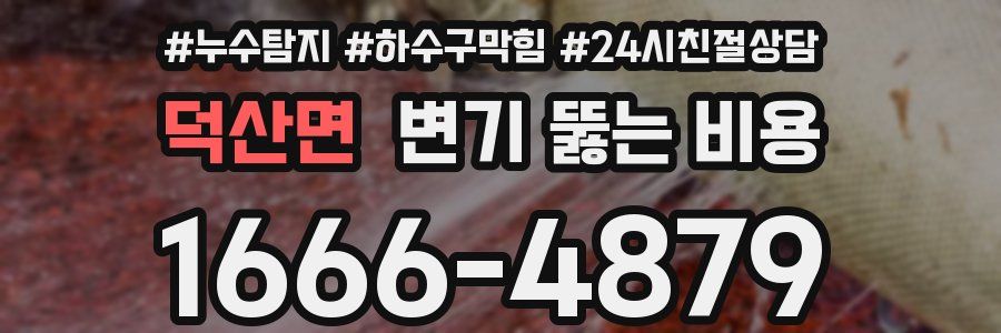덕산면 변기 뚫는 비용