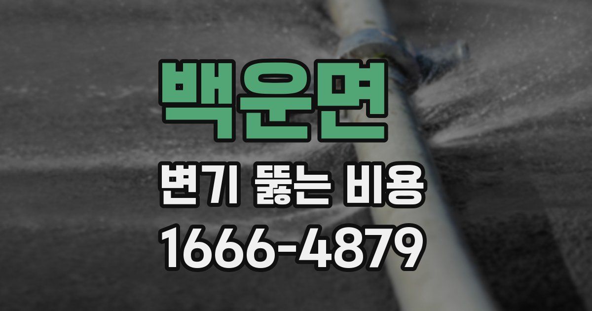 백운면 변기 뚫는 비용