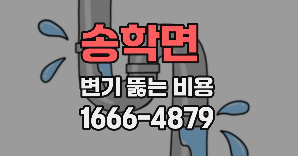 송학면 변기 뚫는 비용