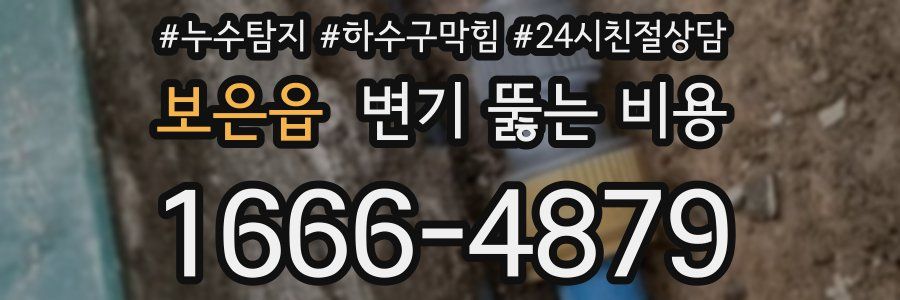 보은읍 변기 뚫는 비용