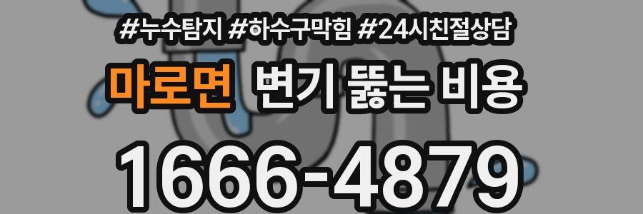 마로면 변기 뚫는 비용