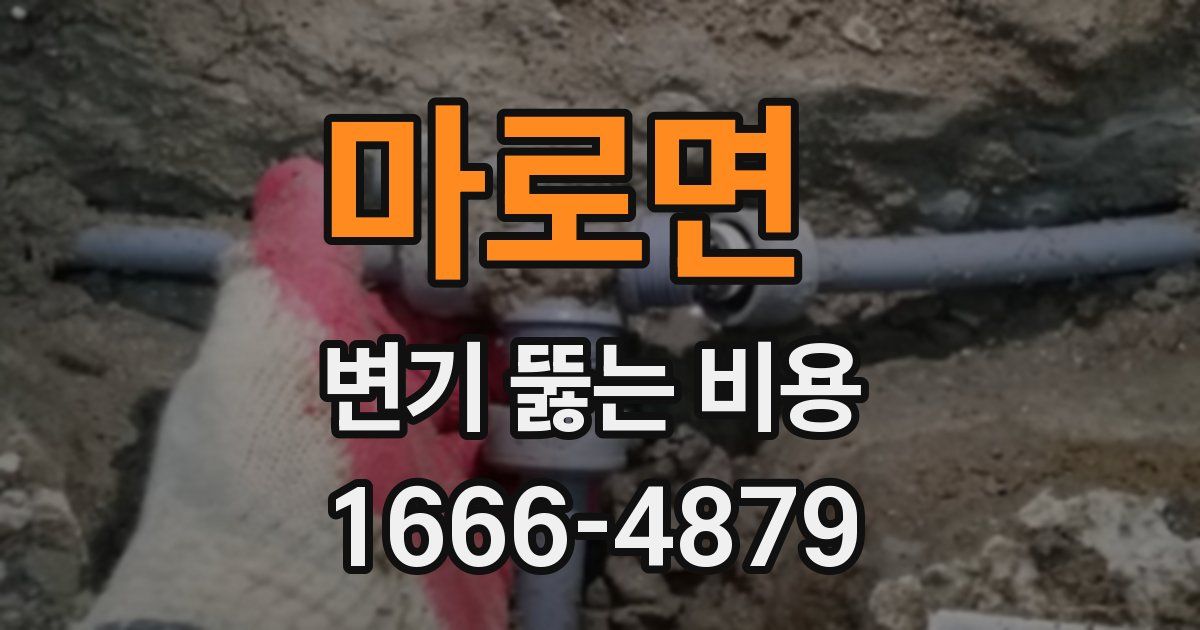 마로면 변기 뚫는 비용