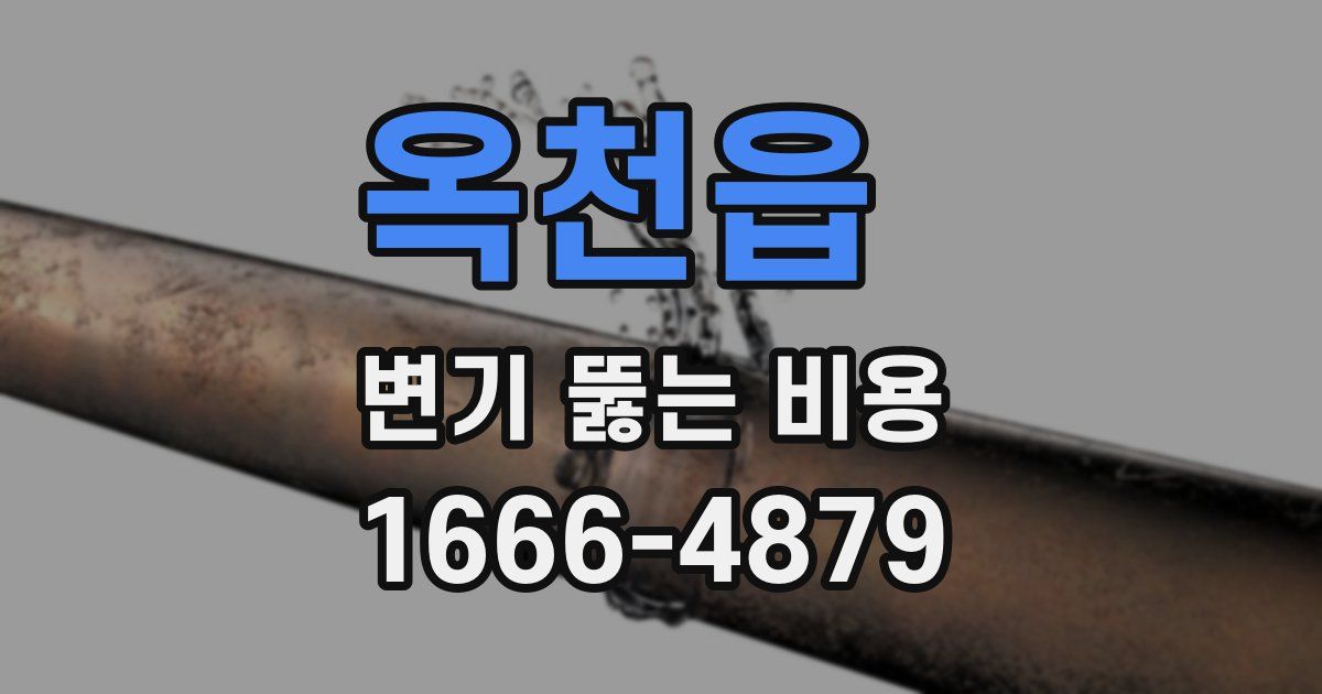 옥천읍 변기 뚫는 비용