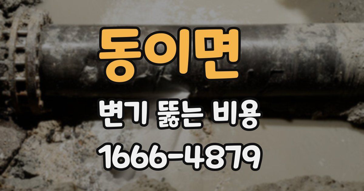 동이면 변기 뚫는 비용