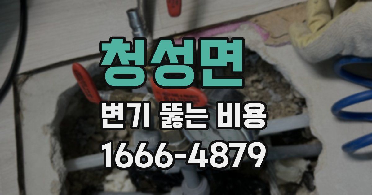 청성면 변기 뚫는 비용