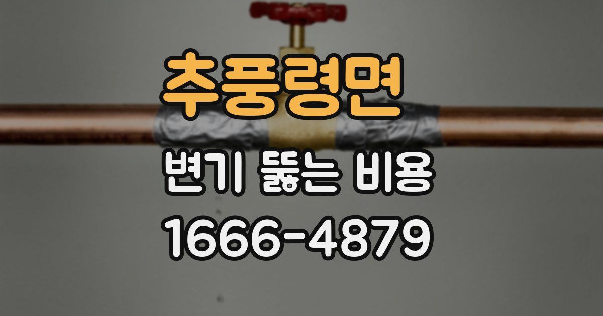 추풍령면 변기 뚫는 비용