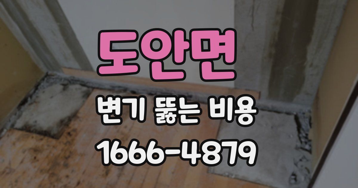 도안면 변기 뚫는 비용