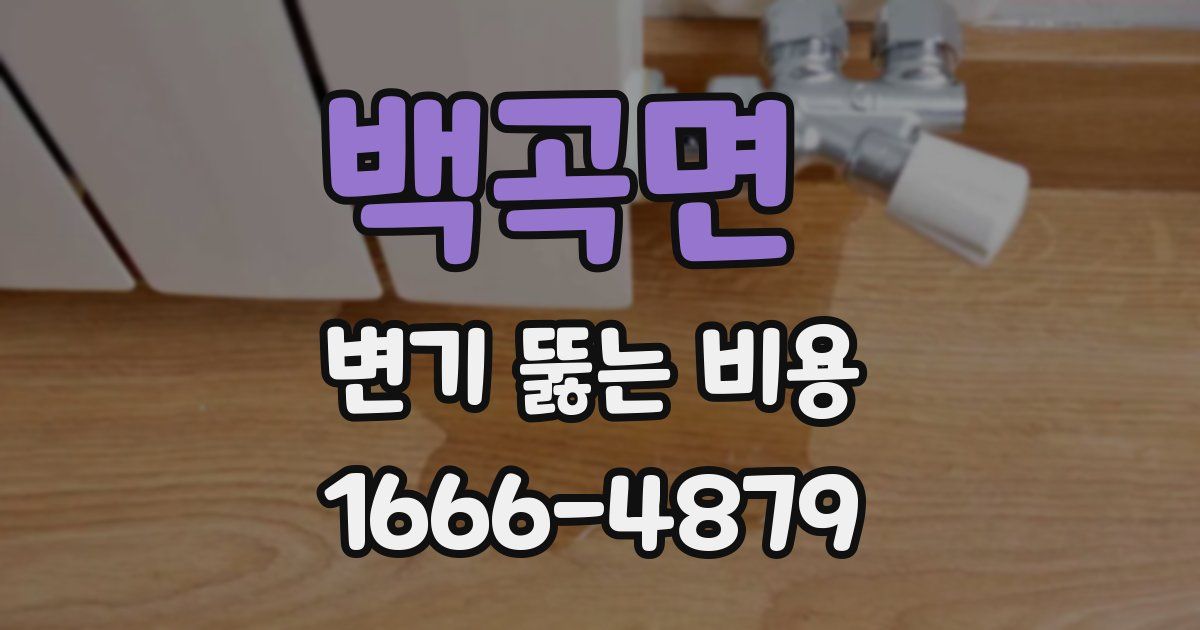 백곡면 변기 뚫는 비용