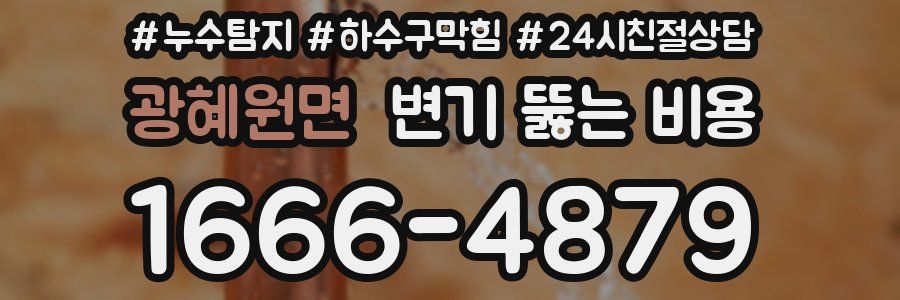 광혜원면 변기 뚫는 비용