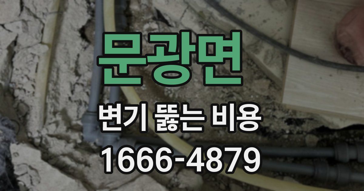 문광면 변기 뚫는 비용