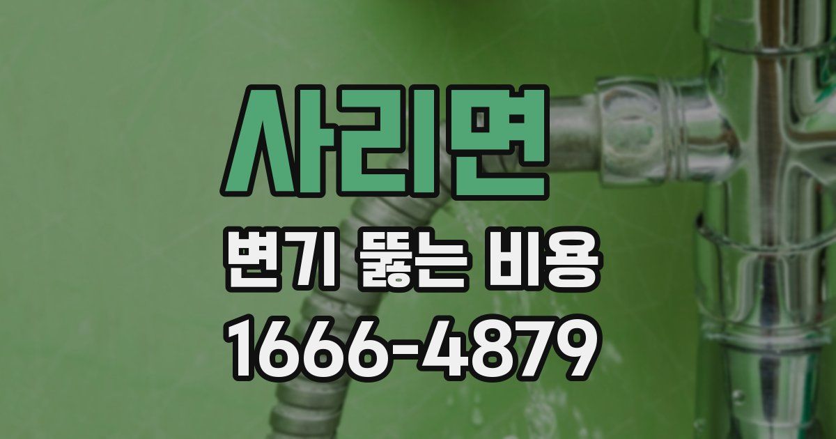 사리면 변기 뚫는 비용
