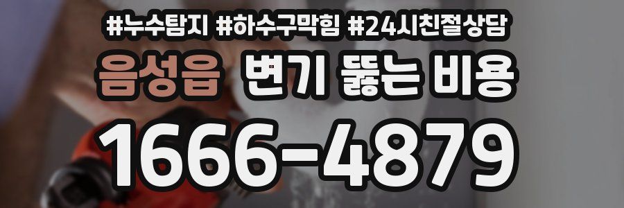 음성읍 변기 뚫는 비용