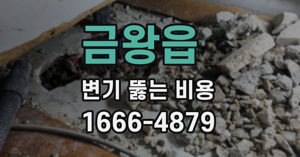 금왕읍 변기 뚫는 비용