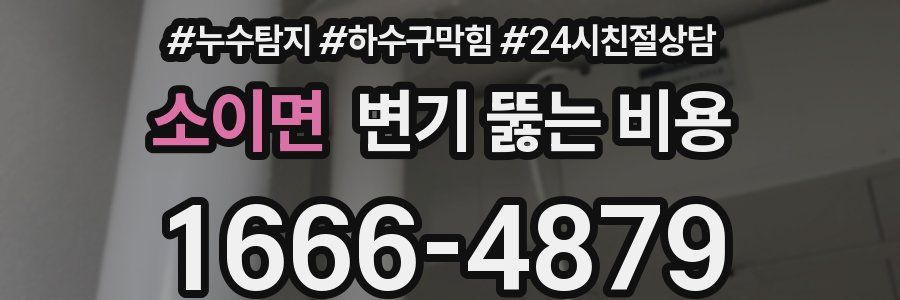 소이면 변기 뚫는 비용
