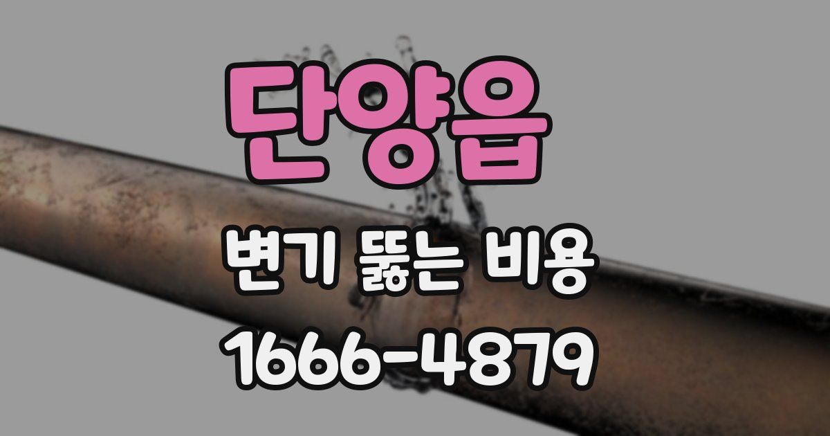단양읍 변기 뚫는 비용
