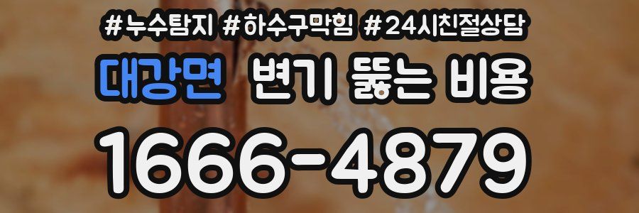 대강면 변기 뚫는 비용